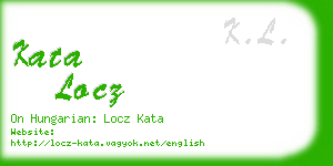 kata locz business card